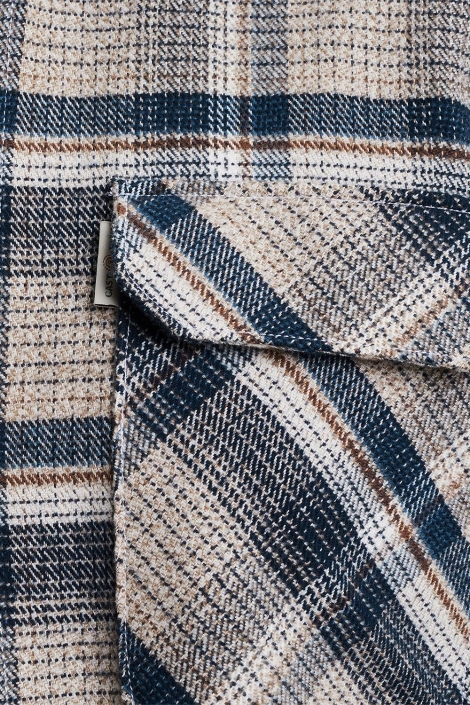 Cast Iron long sleeve shirt mouline check br